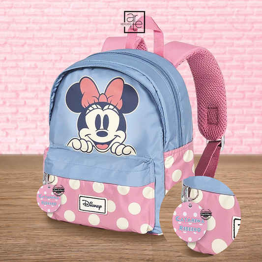 Mochila com identificador "Minnie"