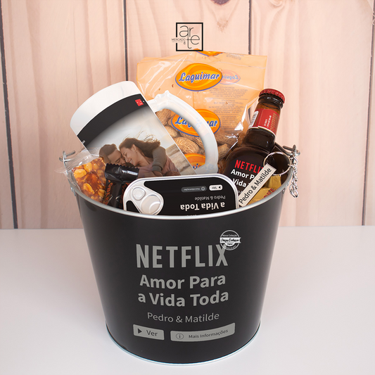 Kit balde namorados "Netflix"