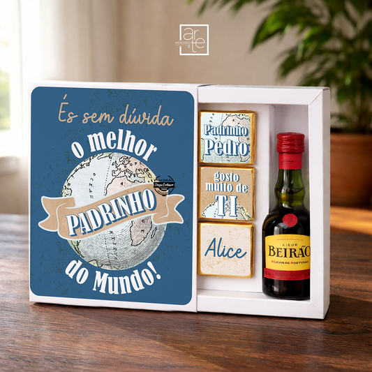 Kit favaios e napolitanas "Melhor padrinho do Mundo"