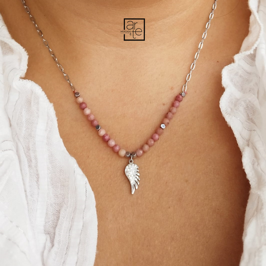 Fio e/ou pulseira pedras naturais "Asa"