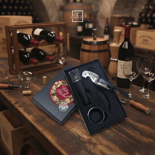 Conjunto de vinho "Feliz Natal"