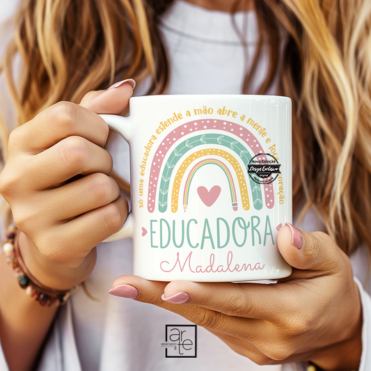 Caneca educadora "Arco-íris"