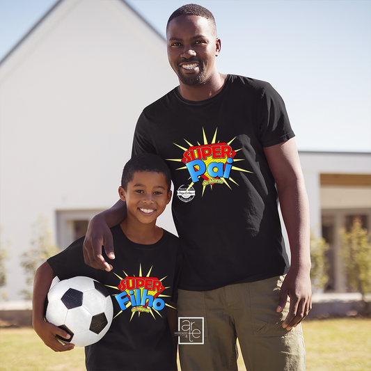 T-shirt Pai e/ou filho "Super pai"