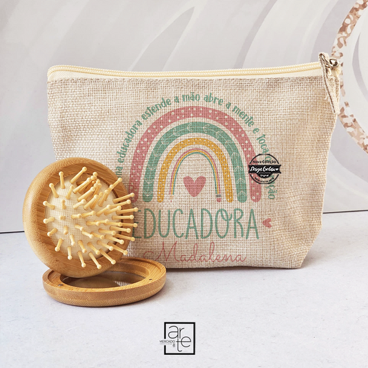 Bolsa e escova educadora "Arco-íris"