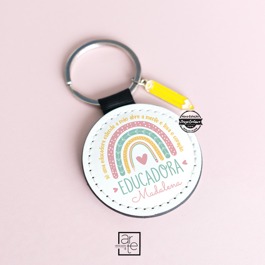 Porta-chaves educadora "Arco-íris"