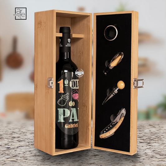 Conjunto premium de vinho "1º dia do Pai"