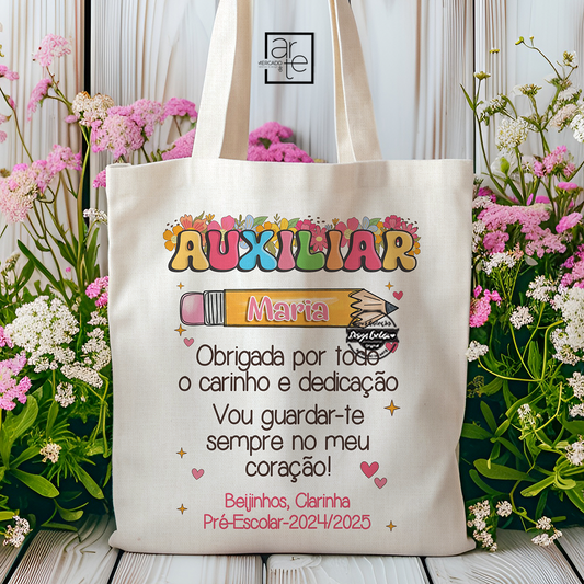 Saco lápis escolas "Obrigada..."