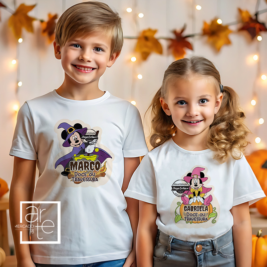 T-shirt Halloween "Minnie/Mickey"