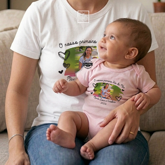 T-shirt e/ou body fotografia "O nosso primeiro dia da mãe"