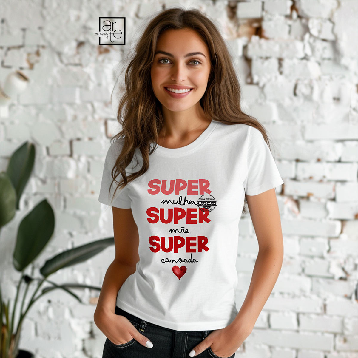 T-shirt "Super mãe..."