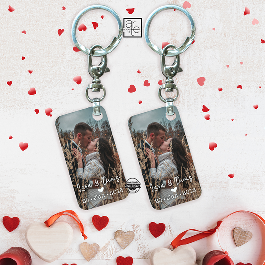 Porta-Chaves Namorados "Nome e data"