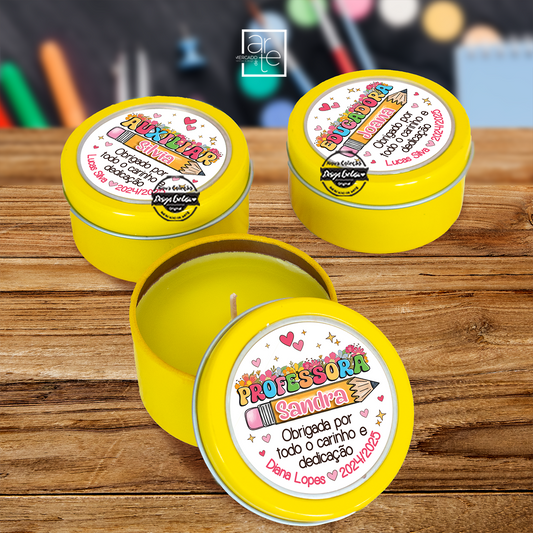 Velas lápis escolas "Obrigada..."