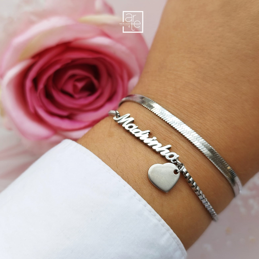 Conjunto pulseiras "Madrinha"