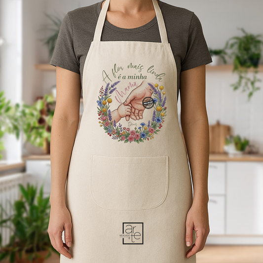 Avental mamã "A flor mais linda"