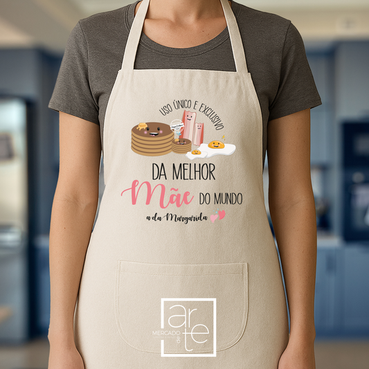 Avental "Para uso exclusivo da Melhor mãe do Mundo"