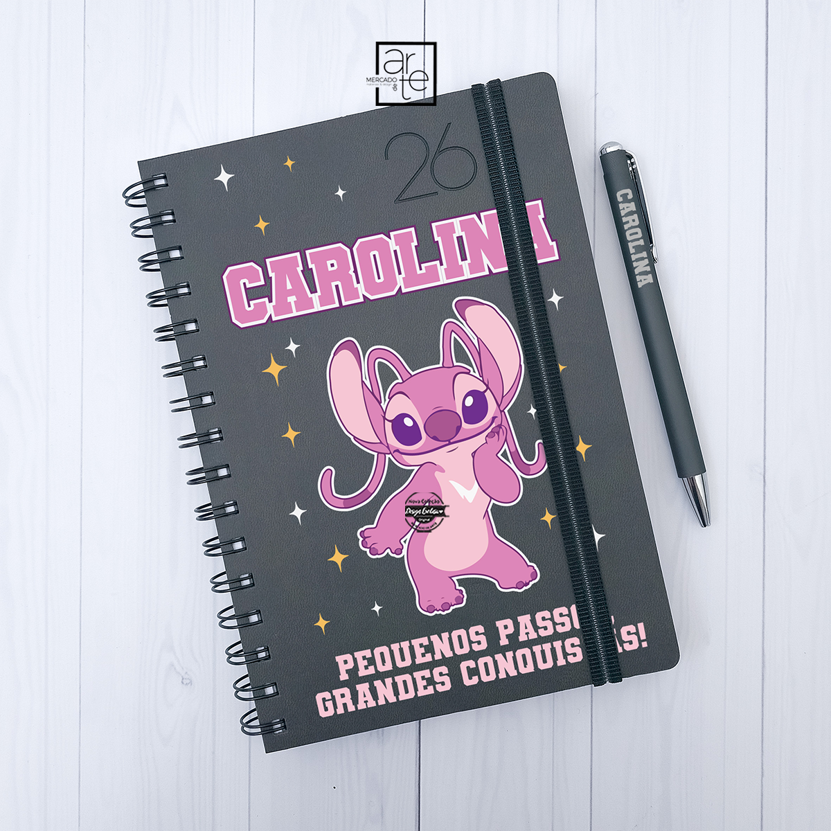 Agenda de argolas 2026 "Stitch"