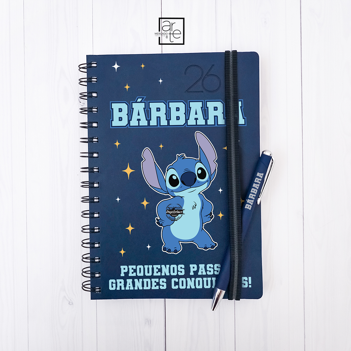 Agenda de argolas 2026 "Stitch"