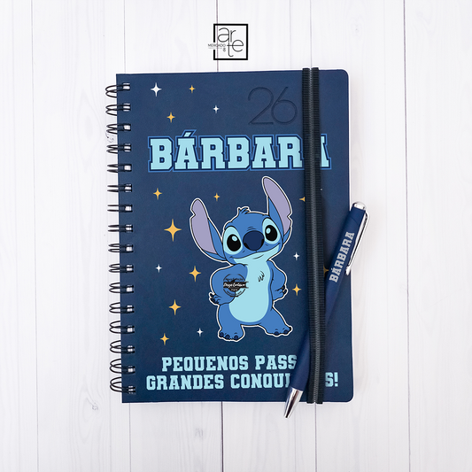 Agenda de argolas 2026 "Stitch"