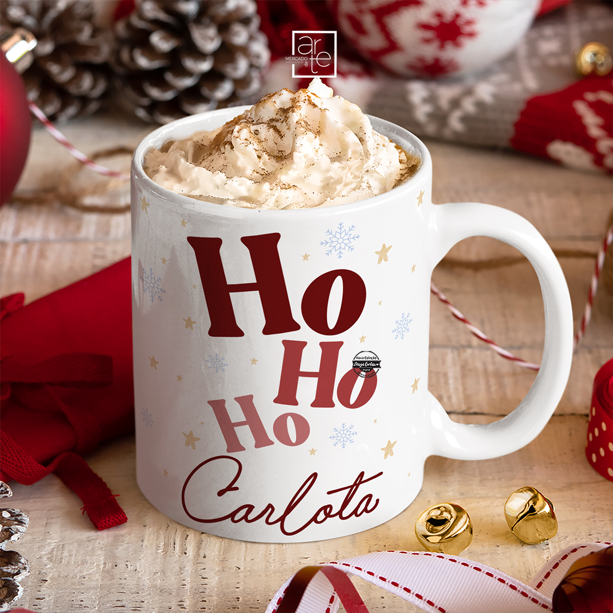 Caneca de Natal "HoHoHo"