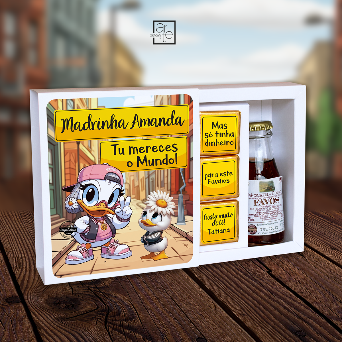 Kit favaios Patos "Madrinha / Padrinho"