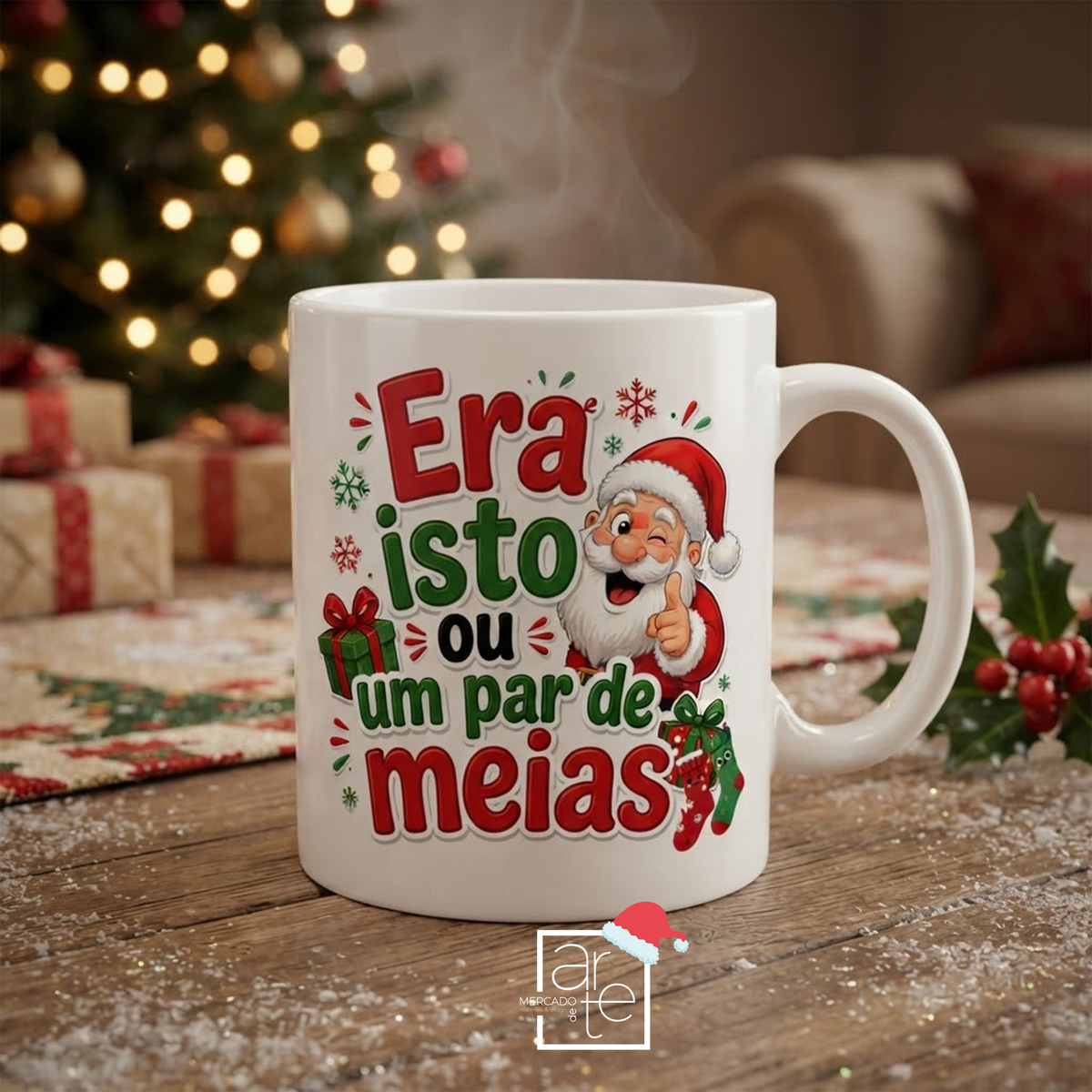 Este Natal, oferece sorrisos, boa disposição e uma boa dose de humor! 🎁

Caneca Pai Natal "Era isto ou um par de meias", é perfeito para quem adora prendas originais, divertidas e cheias de espírito natalício.

Ideal para surpreender amigos, família ou aquele amigo secreto que merece algo diferente, porque, convenhamos, há prendas que aquecem o coração… e outras que dão vontade de rir! 😂

Porque neste Natal, entre tantas surpresas… era isto ou um par de meias! 🎄