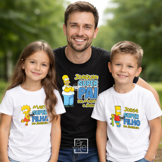 T-shirt Pai e/ou filhos "Simpson"