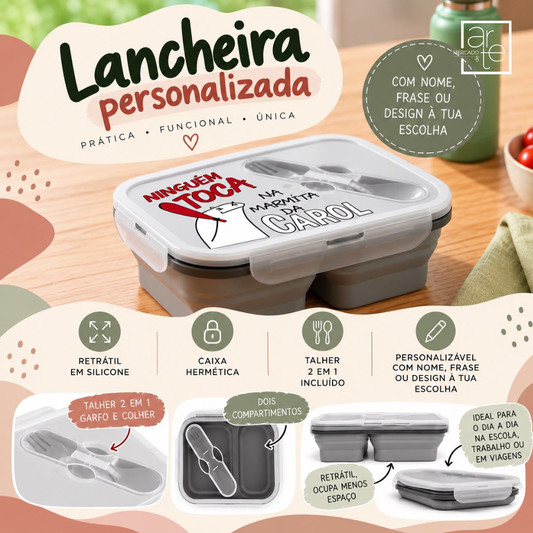 Marmita Retrátil Silicone "Ninguém Toca"