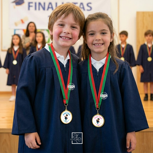 Celebra o fim de uma etapa inesquecível com uma lembrança única e cheia de significado! 🎓✨

Fita com medalha finalista “Futuro brilhante” é perfeita para marcar este momento tão especial de uma forma original e memorável.
Com personalização exclusiva, detalhes criativos e um toque académico irresistível, cada peça torna-se uma recordação única desta fase tão importante. 💫

Ideais para oferecer, usar nas celebrações ou guardar como memória para o futuro, porque os melhores momentos merecem ficar para sempr