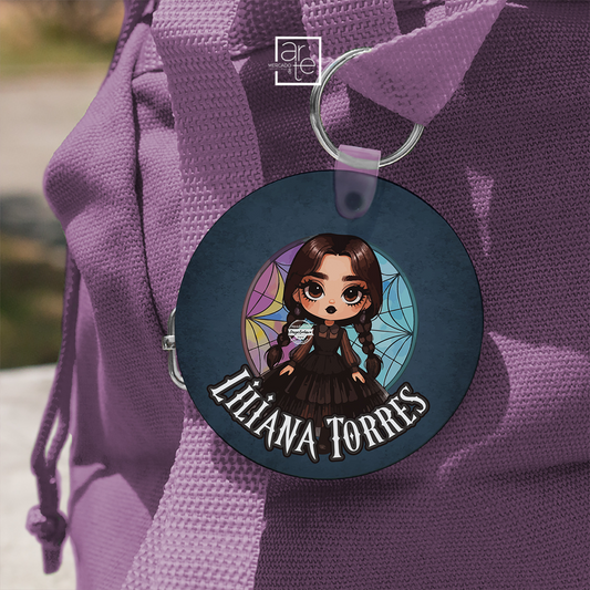 Identificador de mochila "Wednesday"
