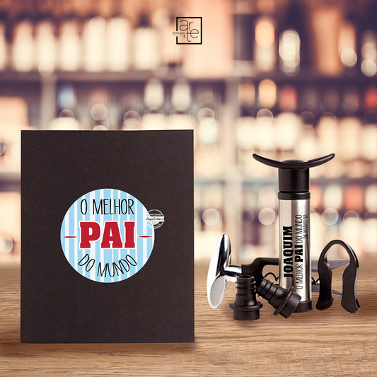 KIT de vinho "O melhor pai do mundo"