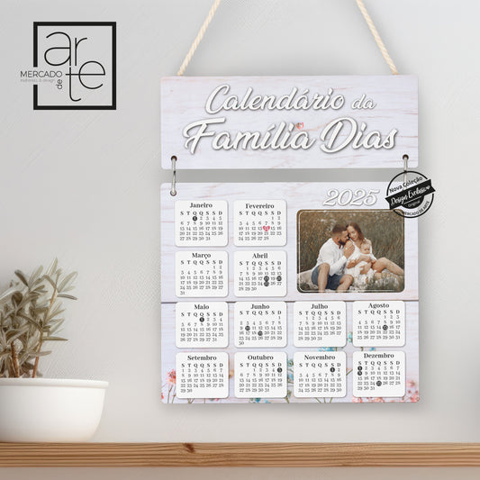 Calendário retilizável "Calendário da família..."