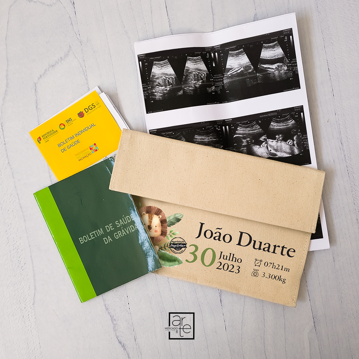 Porta documentos nascimento "Safari"