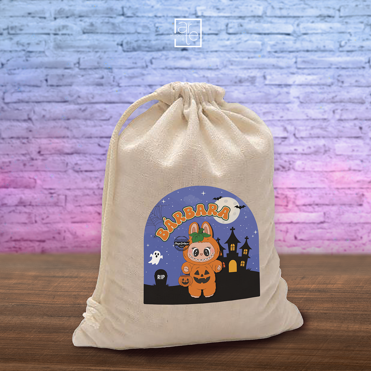Saco pão por Deus "Labubu Halloween"