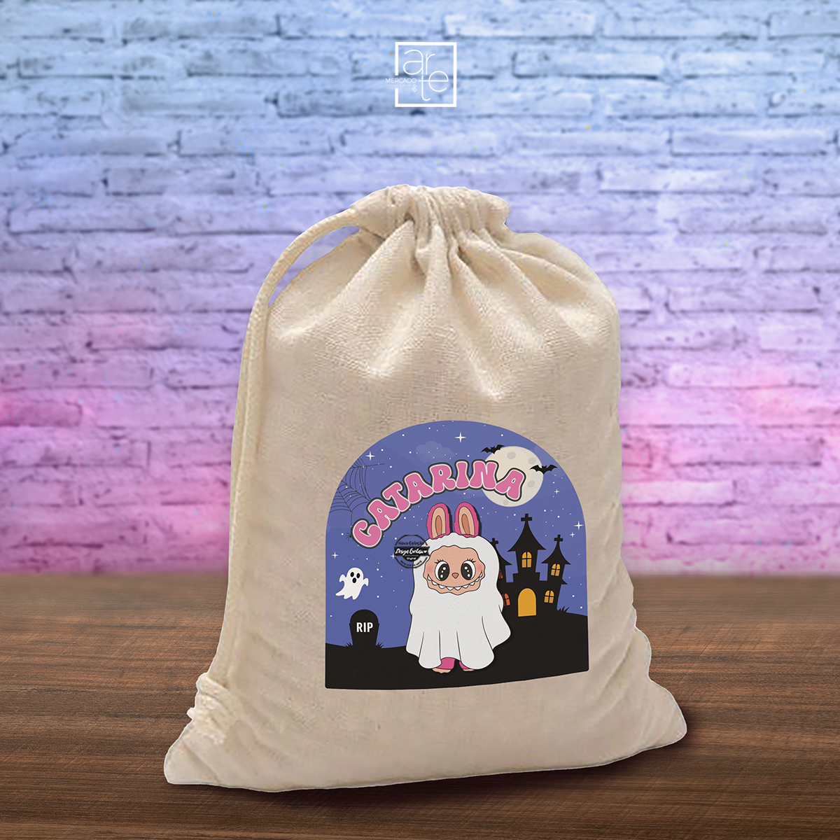 Saco pão por Deus "Labubu Halloween"