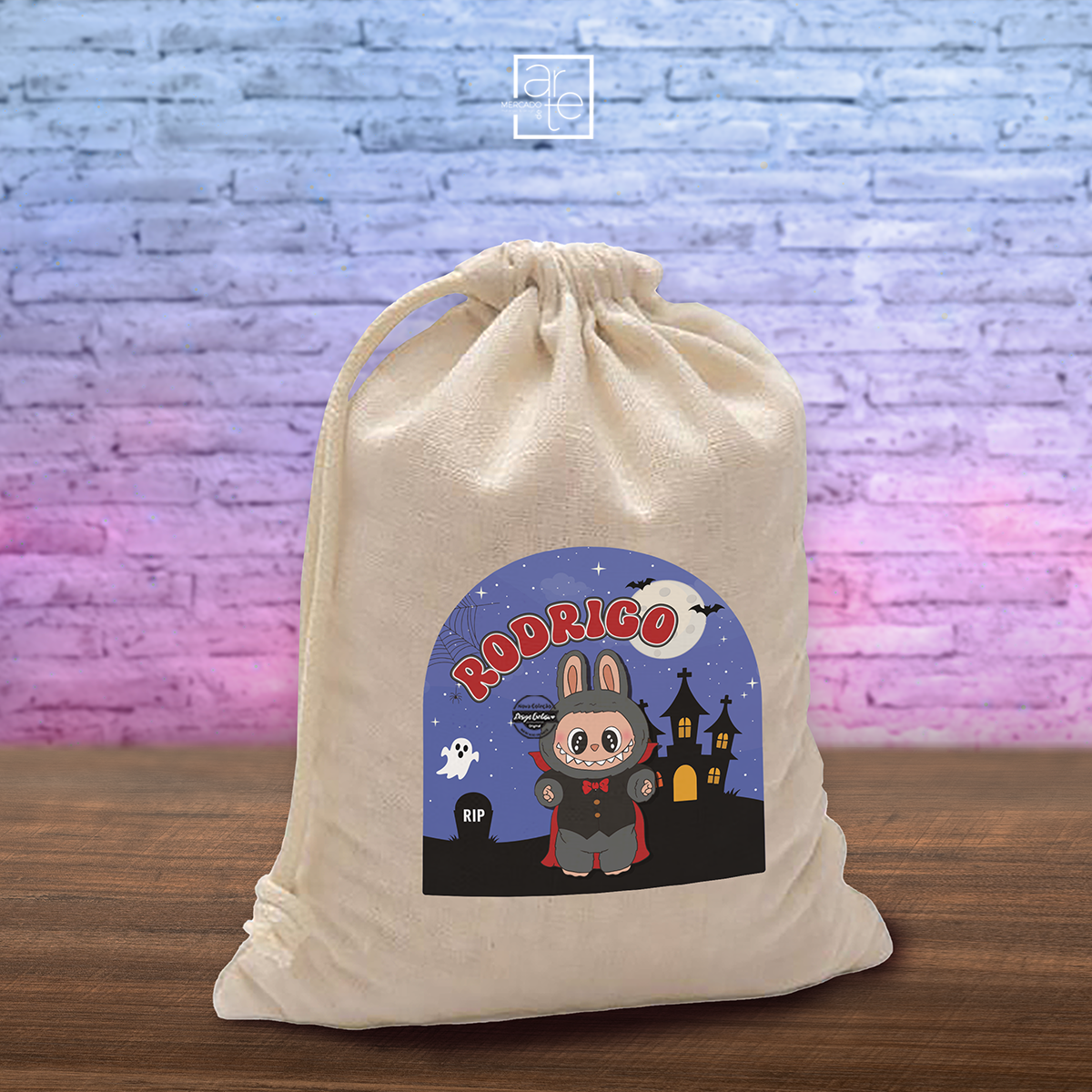 Saco pão por Deus "Labubu Halloween"