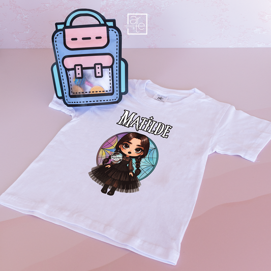 T-shirt com saco mochila doces " Wednesday"