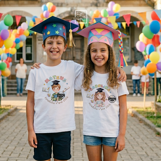 Celebra o fim de uma etapa inesquecível com uma lembrança única e cheia de significado! 🎓✨

T-shirt finalista 4º ano “Menino / Menina” são perfeitos para marcar este momento tão especial de uma forma original e memorável.
Com personalização exclusiva, detalhes criativos e um toque académico irresistível, cada peça torna-se uma recordação única desta fase tão importante. 💫

Ideais para oferecer, usar nas celebrações ou guardar como memória para o futuro, porque os melhores momentos merecem ficar para sempr