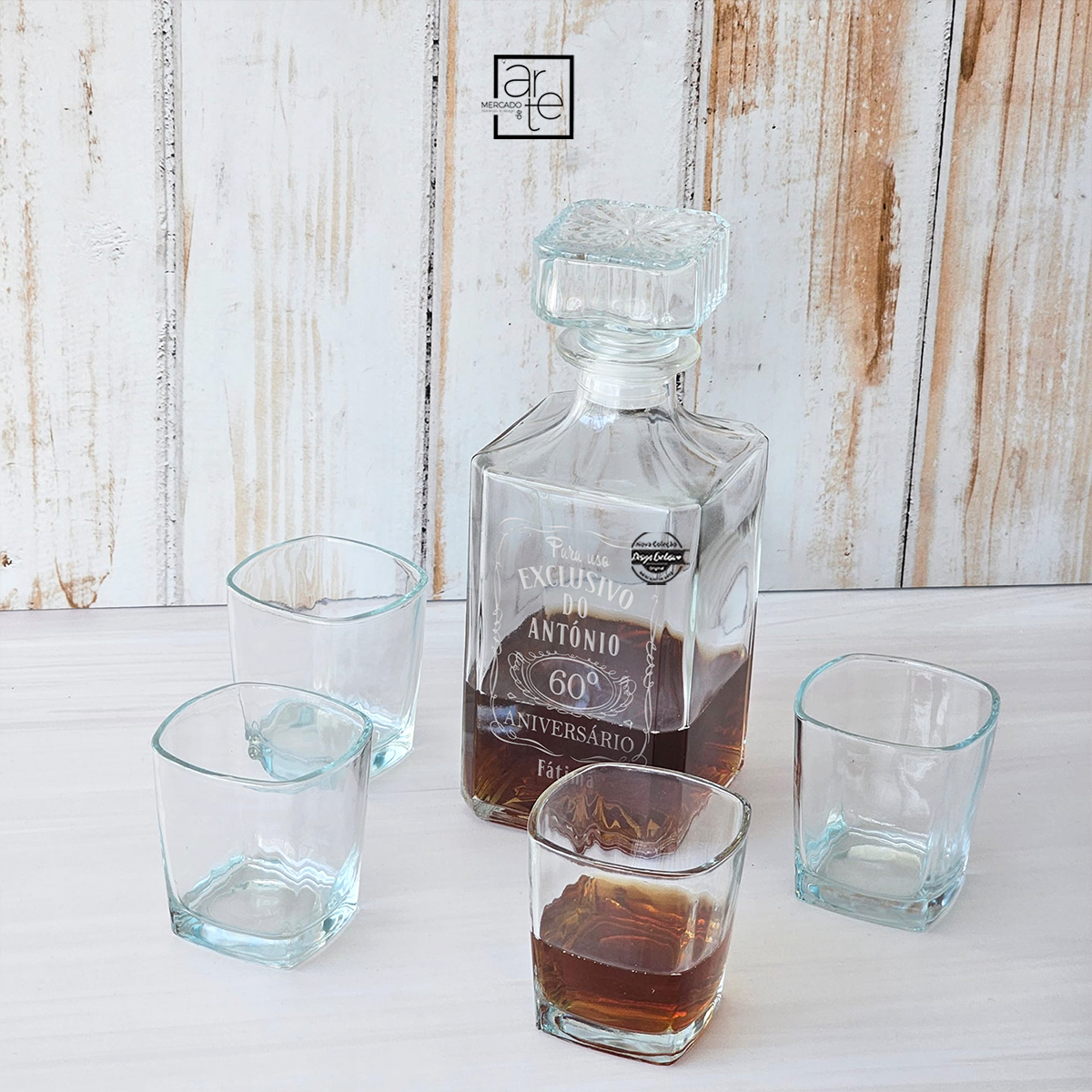 Conjunto de whisky "60º aniversário"