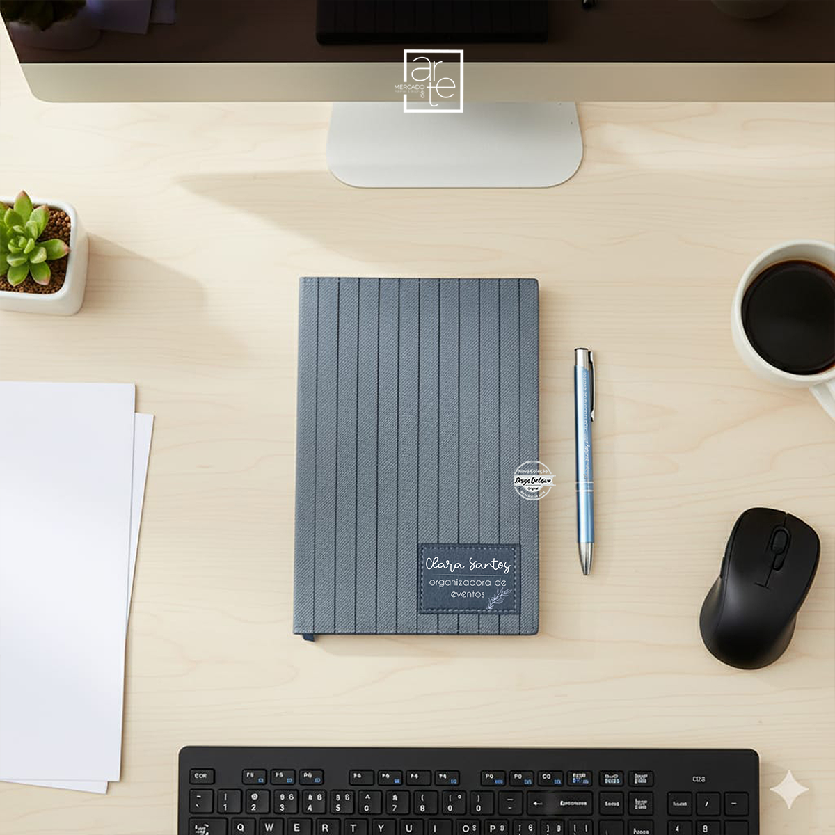 Conjunto bloco e caneta "Profissão"