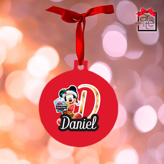 bola de natal Minnie/ Mickey "inicial"
