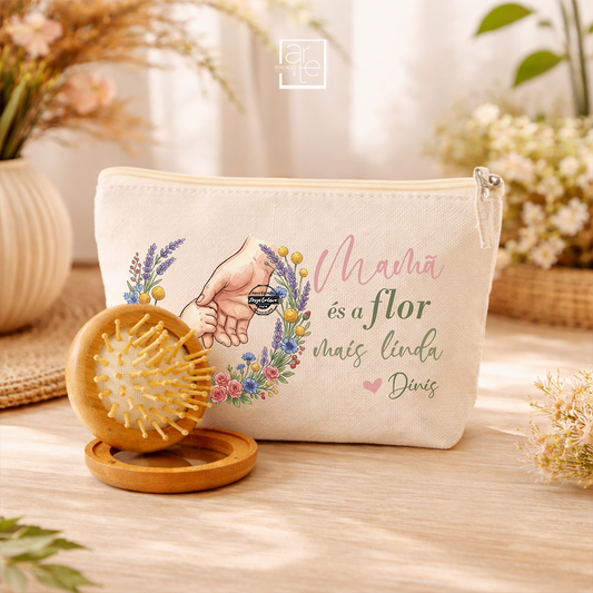 Bolsa c/ escova mamã "A flor mais linda"