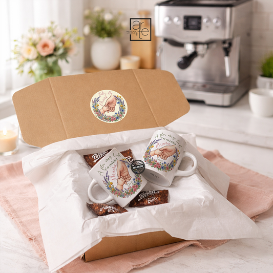 Kit chávenas de café Mamã "A flor mais linda"