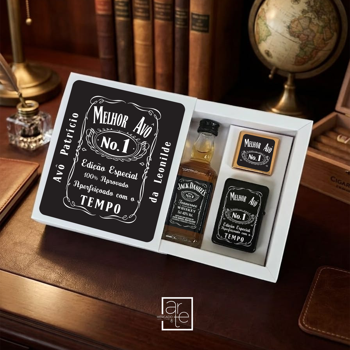 Kit Jack Daniel's "Melhor pai/Avô"