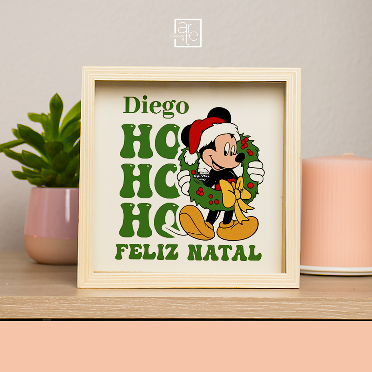 Mealheiro de natal Minnie e Mickey "HOHOHO"