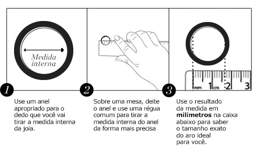 Anel triplo solitário "nomes"
