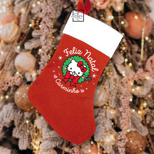 Bota de Natal "Hello Kitty"