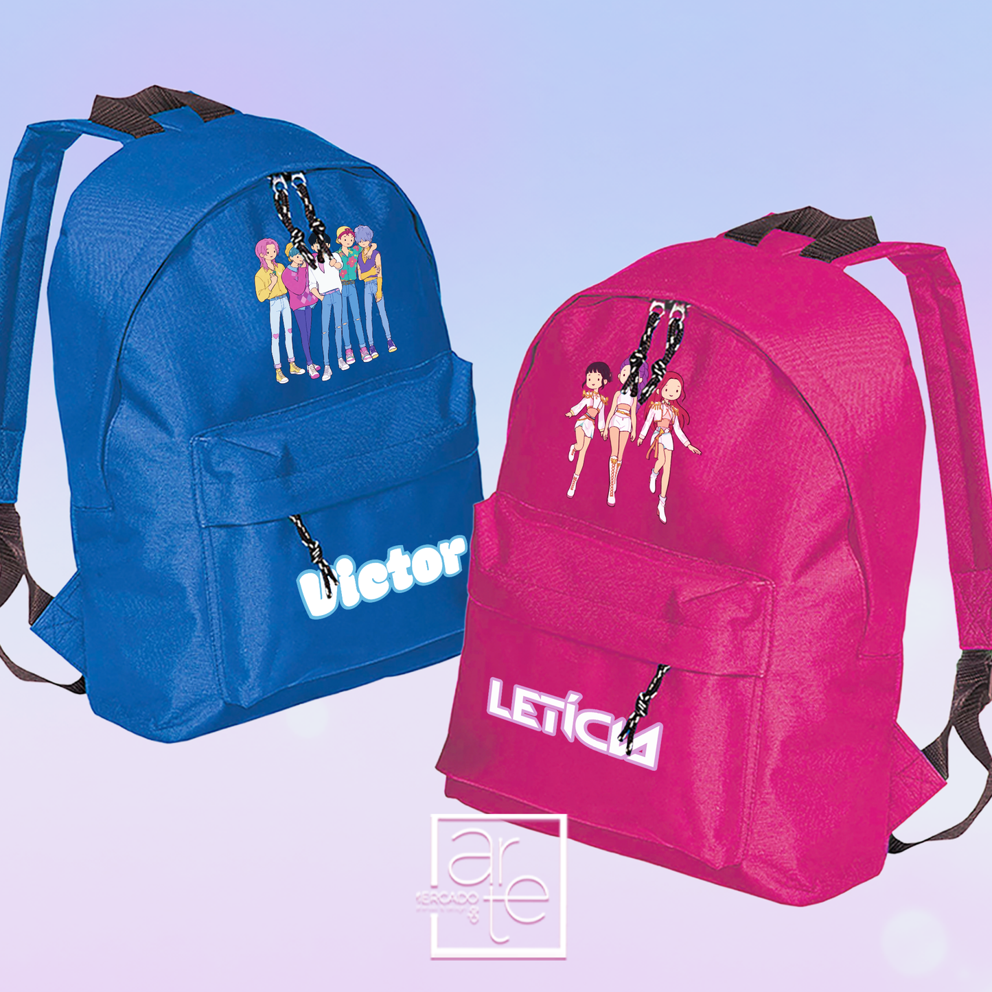 Mochila estilo "Guerreiras do Kpop"