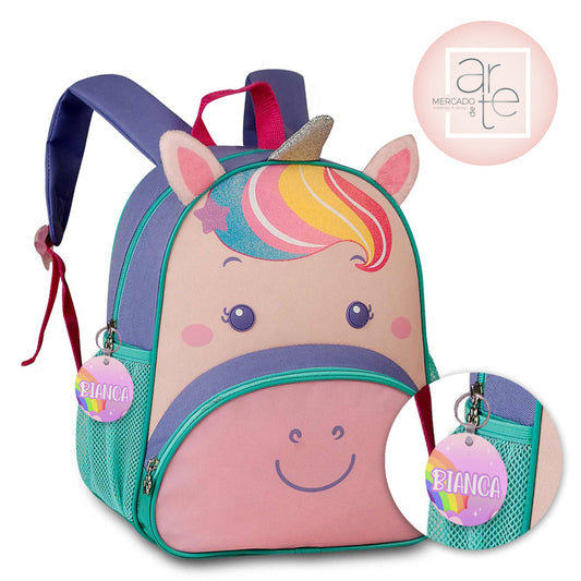 Mochila pré-escolar " unicórnio "