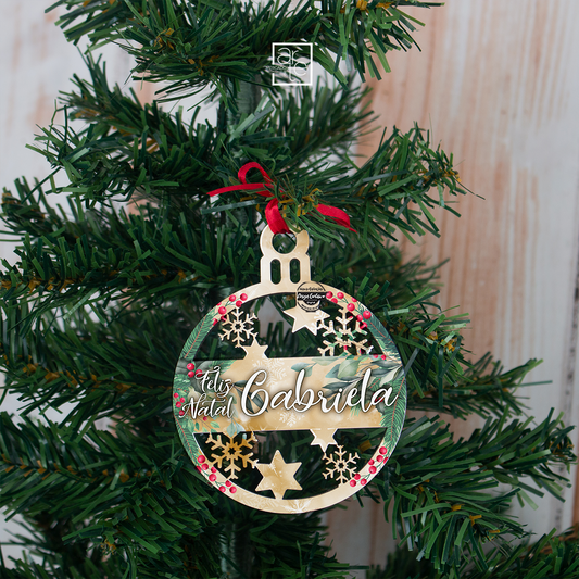 Bola de natal nome "Feliz Natal"