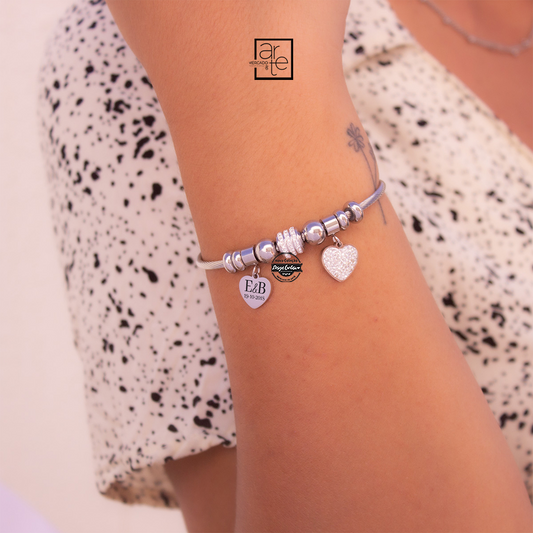 Pulseira malha snake "Iniciais"